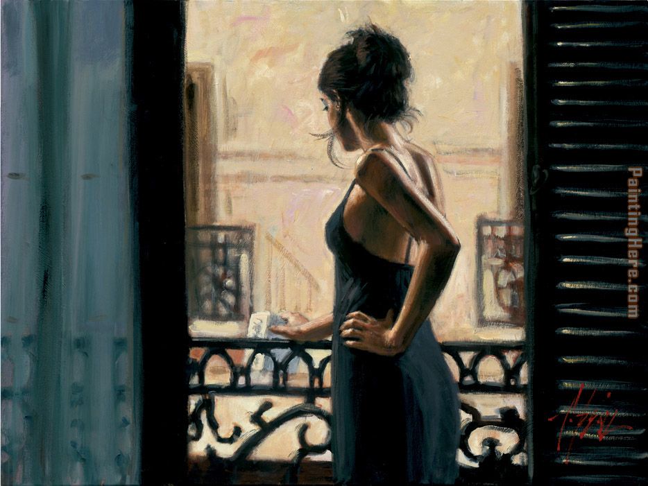 At the Balcony in Buenos Aires painting - Fabian Perez At the Balcony in Buenos Aires art painting